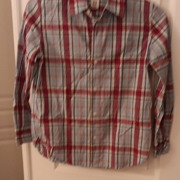 GAP Factory Red and Blue Plaid Button Down Shirt - Picture 1 of 1